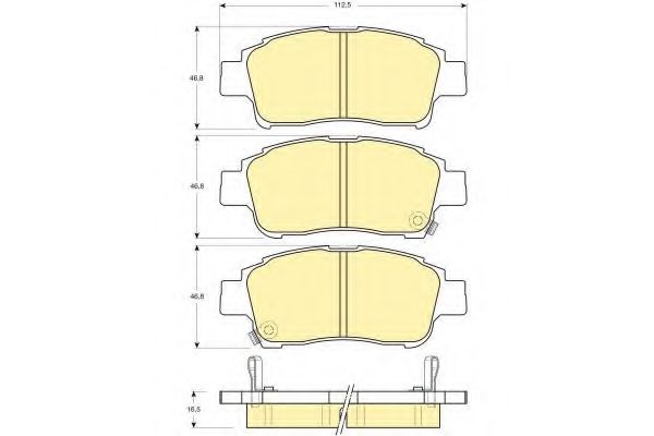 set placute frana,frana disc