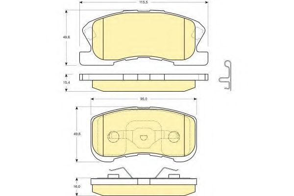 set placute frana,frana disc