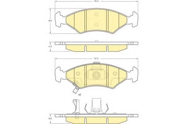 set placute frana,frana disc