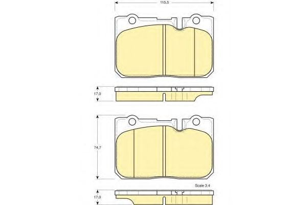 set placute frana,frana disc