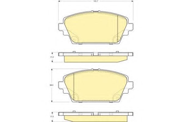 set placute frana,frana disc