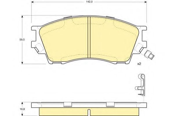 set placute frana,frana disc