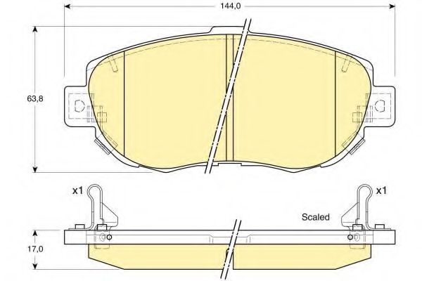 set placute frana,frana disc