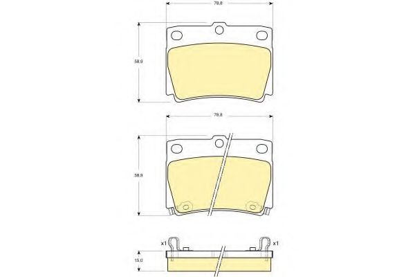 set placute frana,frana disc