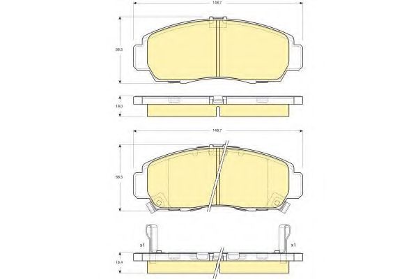 set placute frana,frana disc