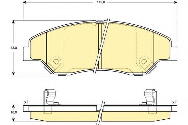 set placute frana,frana disc