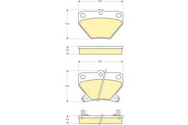 set placute frana,frana disc