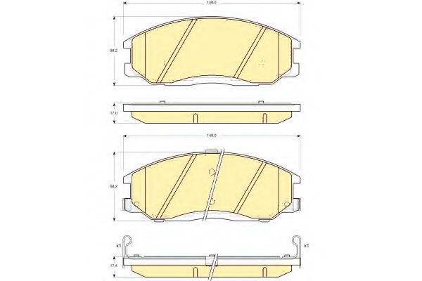 set placute frana,frana disc