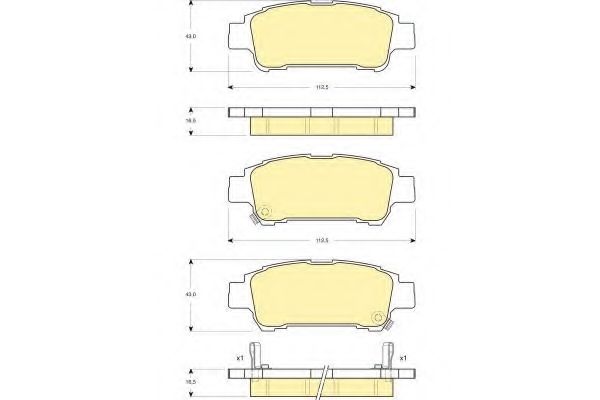 set placute frana,frana disc