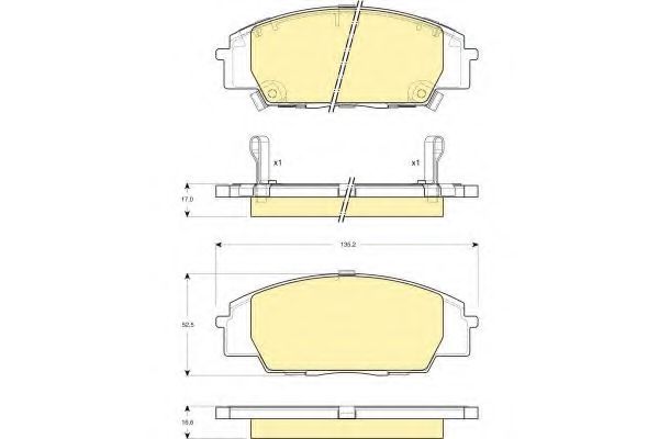 set placute frana,frana disc