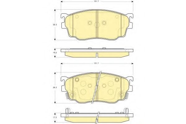 set placute frana,frana disc