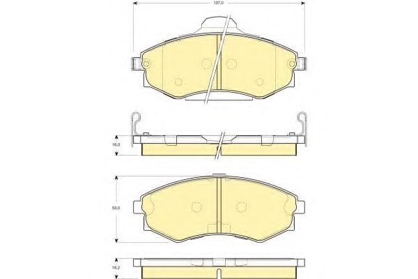 set placute frana,frana disc