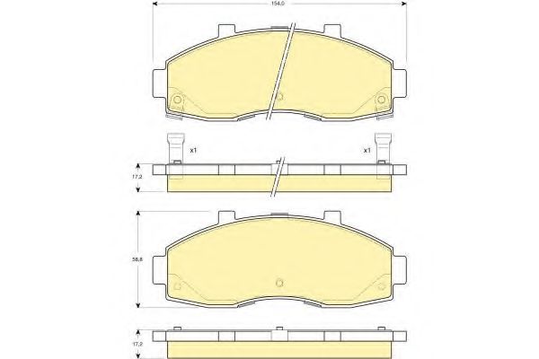 set placute frana,frana disc