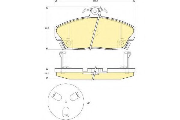 set placute frana,frana disc