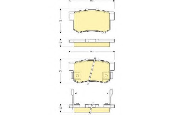 set placute frana,frana disc