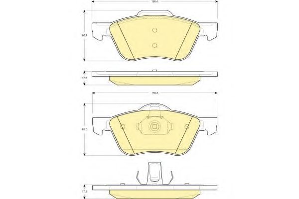 set placute frana,frana disc