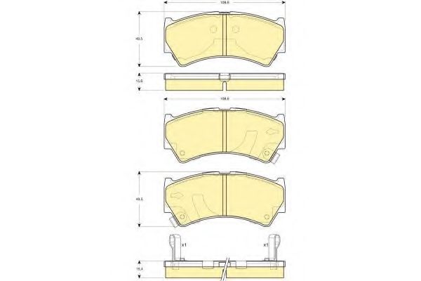 set placute frana,frana disc