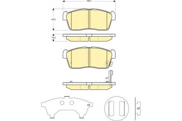 set placute frana,frana disc