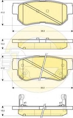 set placute frana,frana disc