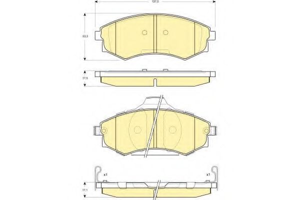 set placute frana,frana disc