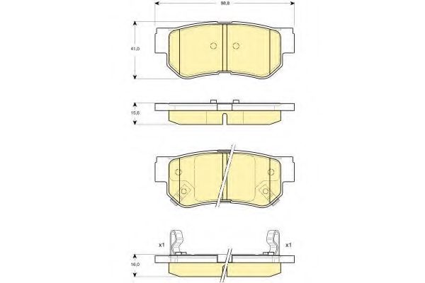 set placute frana,frana disc