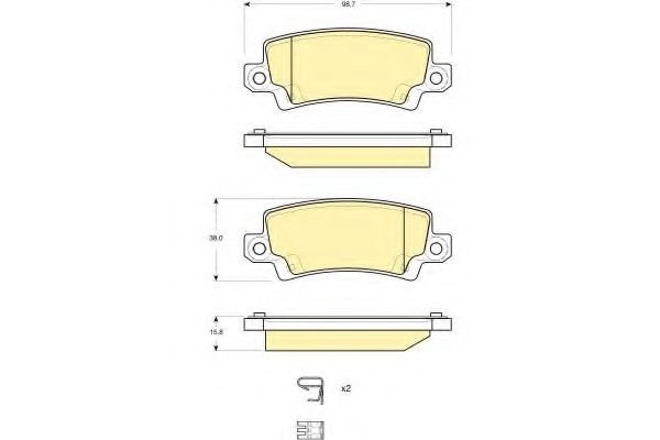 set placute frana,frana disc