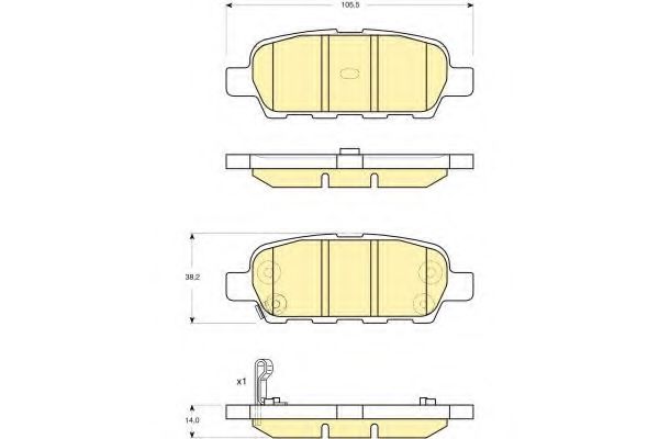 set placute frana,frana disc