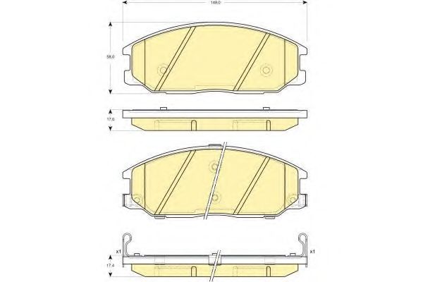 set placute frana,frana disc