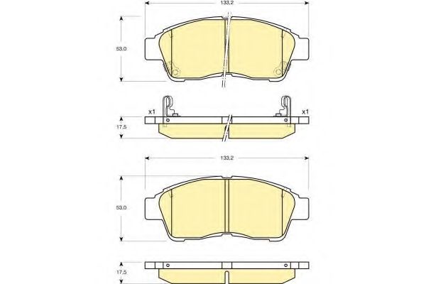 set placute frana,frana disc