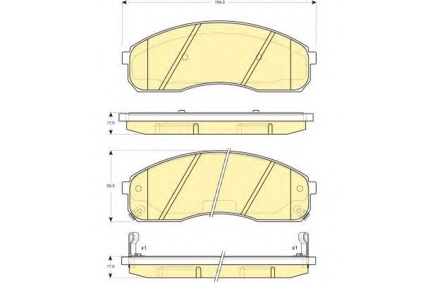 set placute frana,frana disc