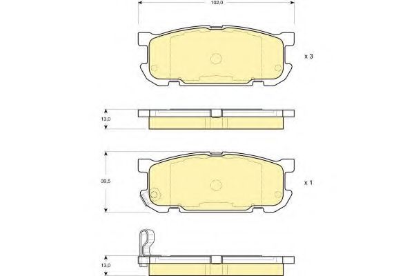 set placute frana,frana disc