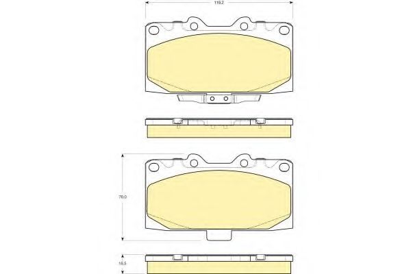 set placute frana,frana disc