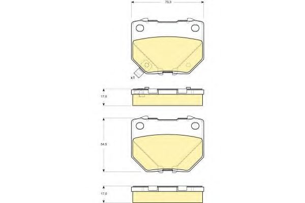 set placute frana,frana disc