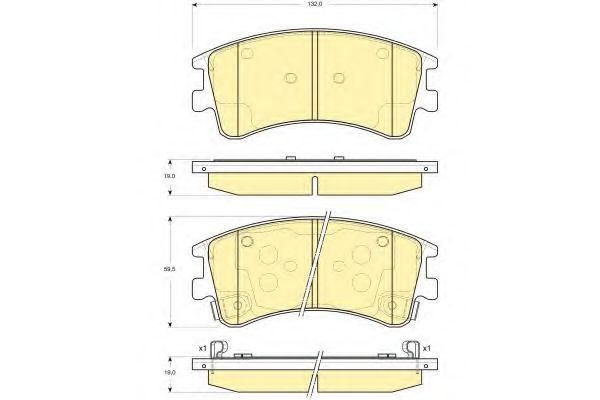 set placute frana,frana disc