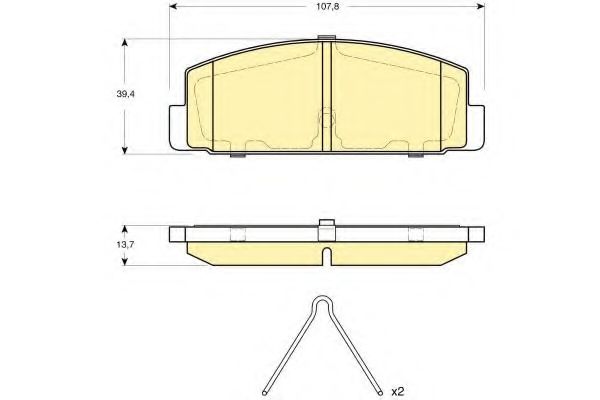 set placute frana,frana disc