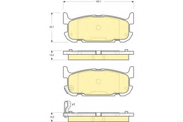 set placute frana,frana disc