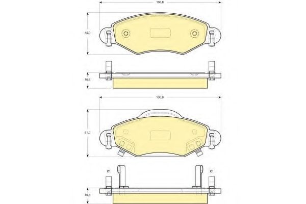 set placute frana,frana disc