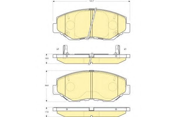 set placute frana,frana disc