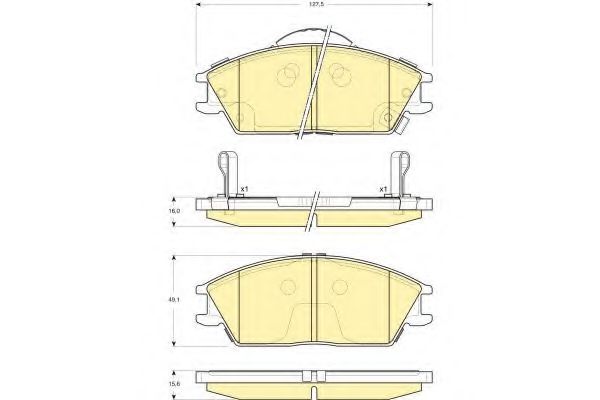 set placute frana,frana disc