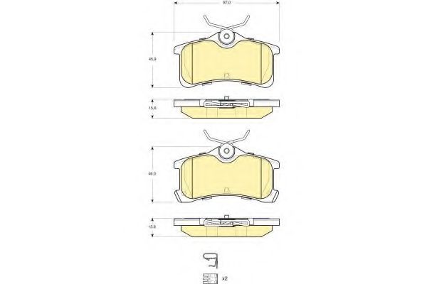 set placute frana,frana disc