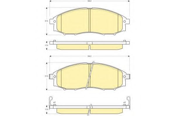 set placute frana,frana disc