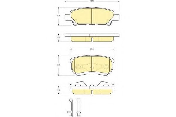 set placute frana,frana disc