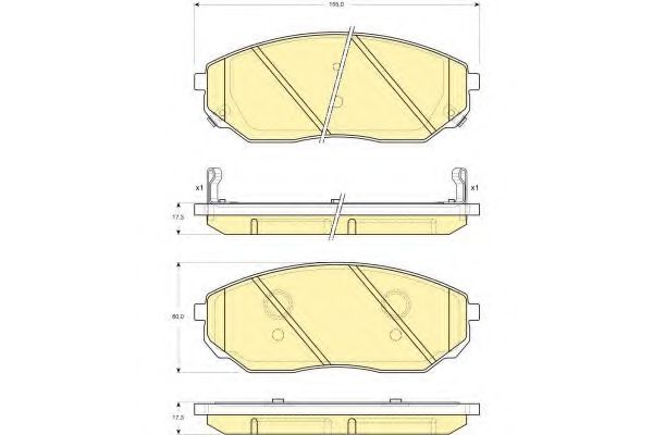 set placute frana,frana disc