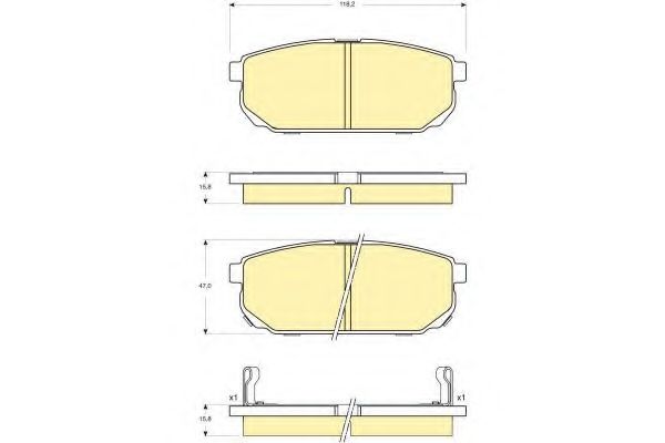 set placute frana,frana disc