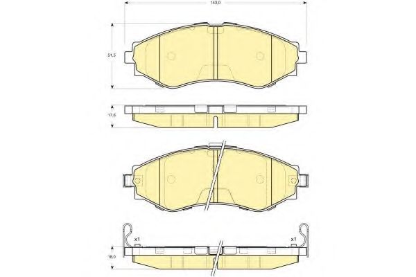 set placute frana,frana disc