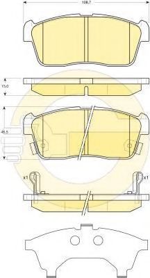 set placute frana,frana disc