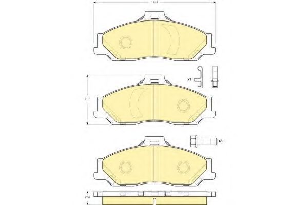 set placute frana,frana disc