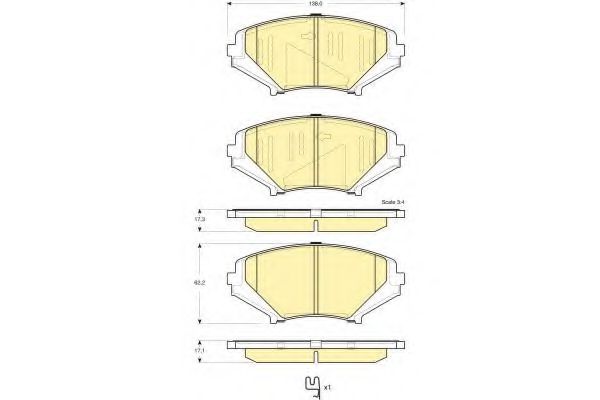 set placute frana,frana disc