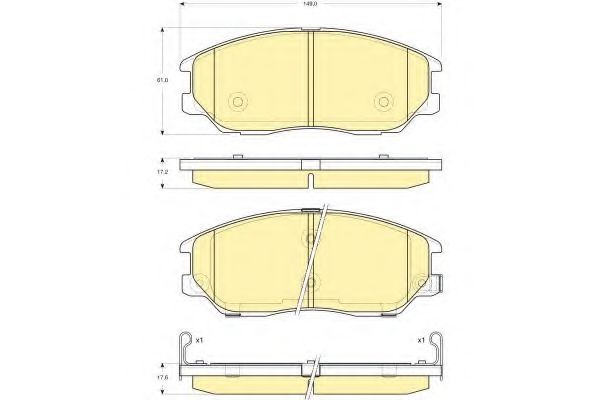 set placute frana,frana disc