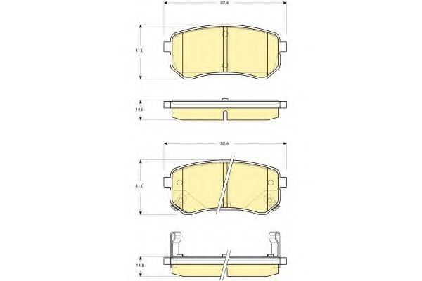 set placute frana,frana disc